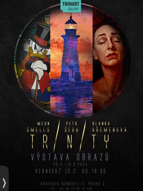 Plakát k výstavě Trinity v Twinart Gallery